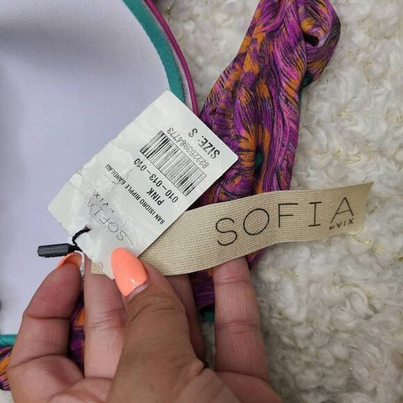 Sofia by Vix Swimwear San Isidro Bandeau Bikini Top NWT sz Small - Picture 3 of 4